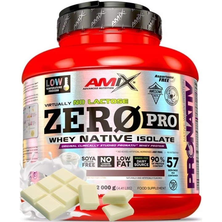 AMIX ZERO PRO NATIVE 2kg Biała czekolad 90% Izolat