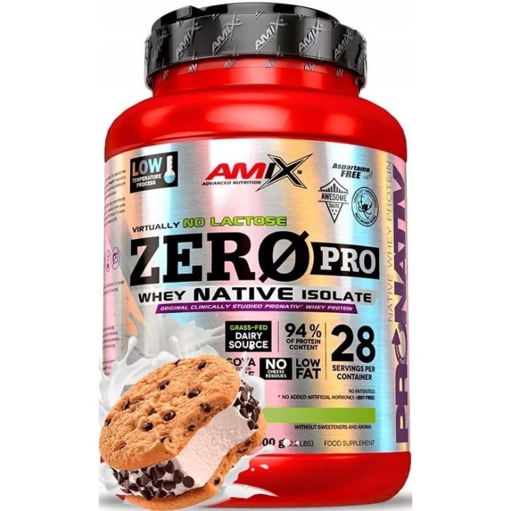 AMIX ZERO PRO NATIVE 1kg Ciastko 90% Izolat