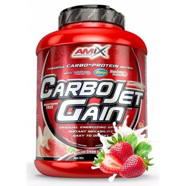 Amix CarboJet Gain 1000g Truskawka Gainer Masówka