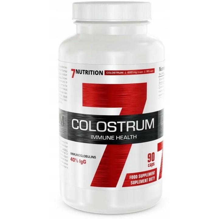 7NUTRITION COLOSTRUM 600MG 90 KAPS. SIARA BYDLĘCA