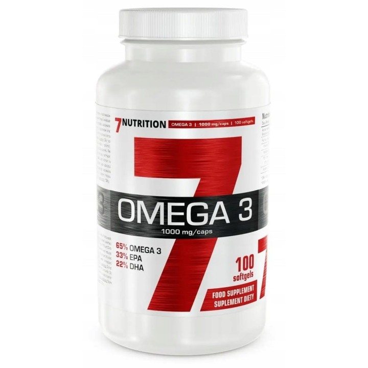 7NUTRITION KWASY OMEGA 3 OLEJ RYBI EPA DHA 100 KAP