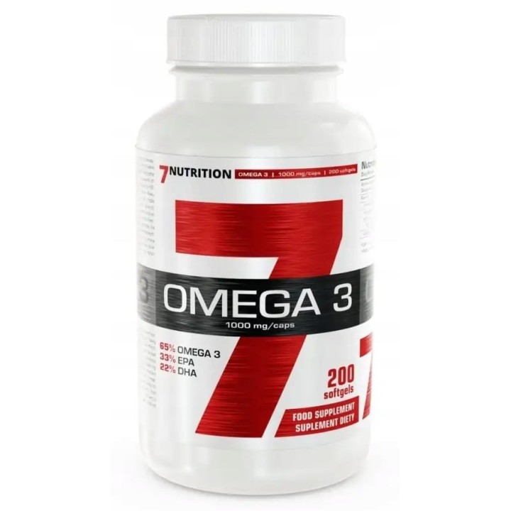 7NUTRITION KWASY OMEGA 3 OLEJ RYBI EPA DHA 200 KAP