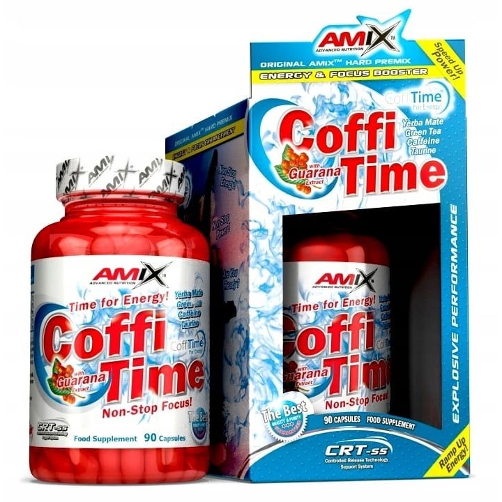 Amix CoffiTime 90 Kaps. Kofeina Guarana Yerba Mate