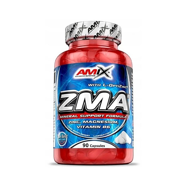 Amix ZMA CYNK MAGNEZ WITAMINA B6 OPATENTOWANE ZMA
