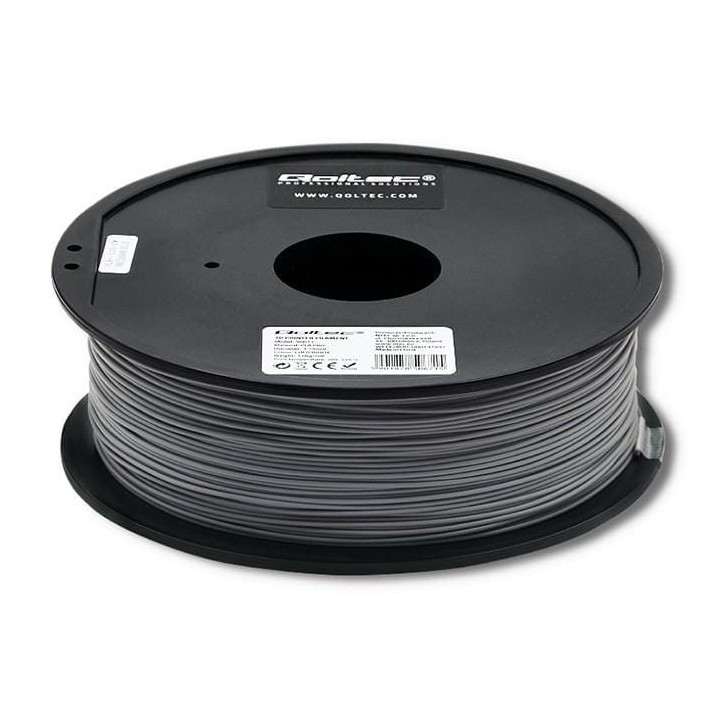 Filament Qoltec do druku 3D | ABS PRO | 1,75mm | 1kg | Grey
