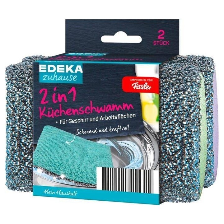 Edeka Gąbka Kuchenna 2w1 2 szt.
