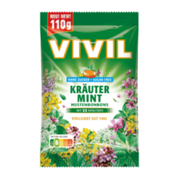 Vivil Krauter Mint Cukierki bez Cukru 110 g