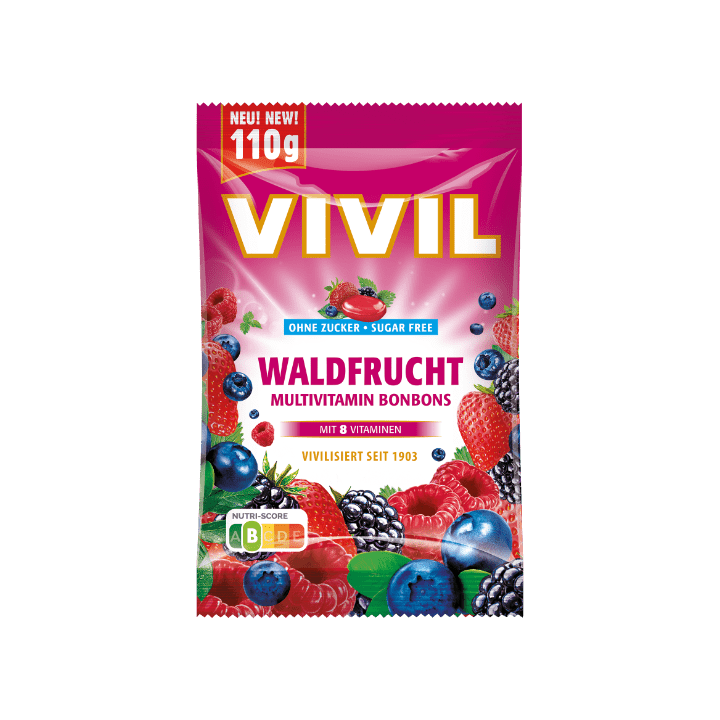 Vivil Waldfrucht Cukierki bez Cukru 110 g