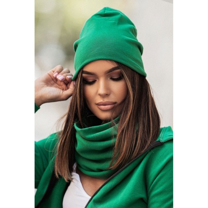 Bottega green komplet czapka i komin