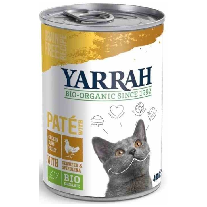 (DLA KOTA DOROSŁEGO) PASZTET Z KURCZAKA Z ALGAMI MORSKIMI BIO 400 g - YARRAH