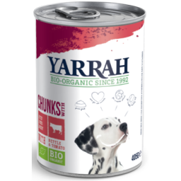 (DLA PSA DOROSŁEGO) KARMA Z WOŁOWINĄ, POKRZYWĄ I POMIDOREM BIO 405 g - YARRAH