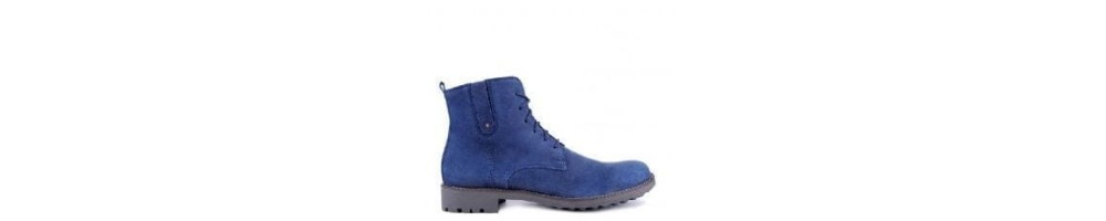 Buty zimowe z traperem,  niebieskie