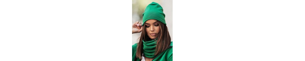 Bottega green czapka beanie smerfetka